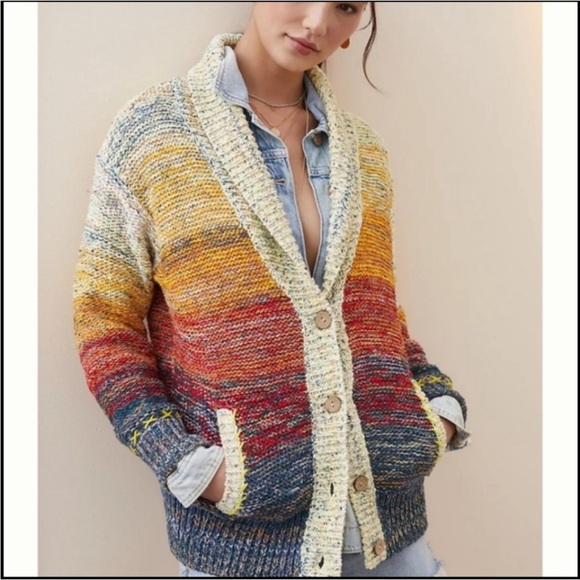 Pilcro Anthropologie Embroidered Sun Cardigan - Picture 3 of 10